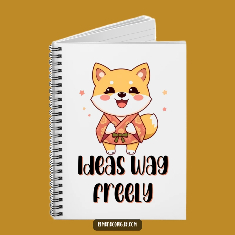 Funny Shiba Inu Kimono Notebook: Jot Down Ideas with a Happy Dog, Cute Gift