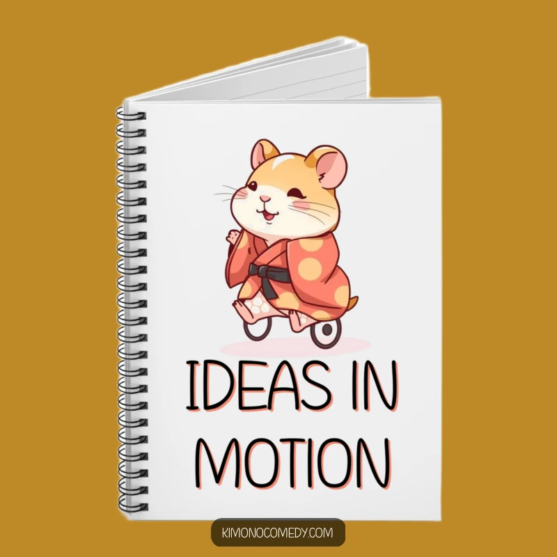 Funny Hamster Kimono Notebook - Jot Down Ideas with Energetic Humor