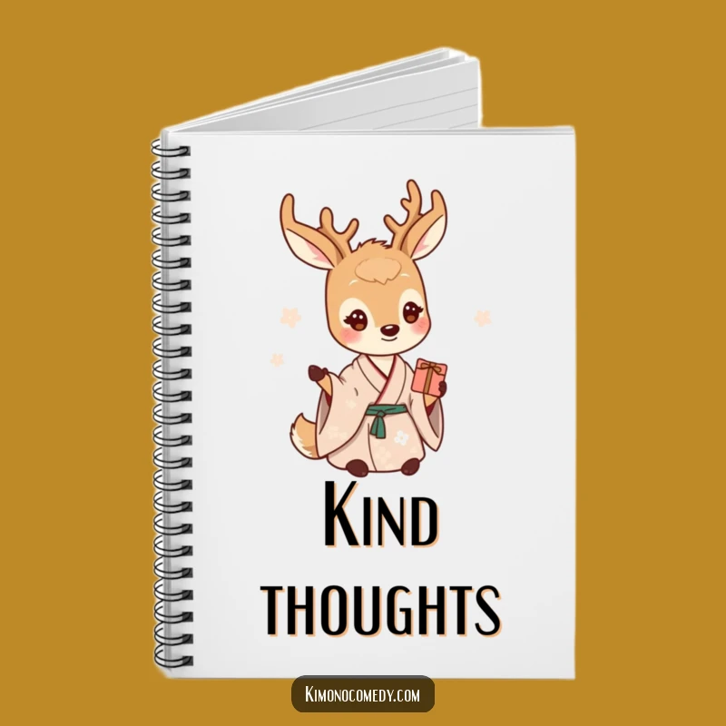 Funny Gentle Deer Kimono Notebook: Creature Journal, Excellent Funny Gift