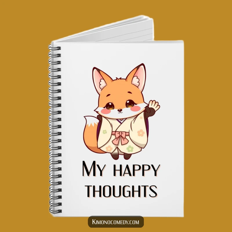 Funny Fox Kimono Notebook: Jot Down Ideas with Woodland Cheer and Happy Flair