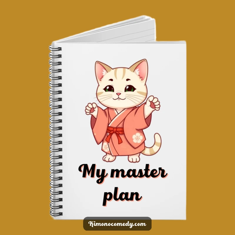 Funny Cat Kimono Notebook: Capture Ideas with Feline Grace and Stylish Humor