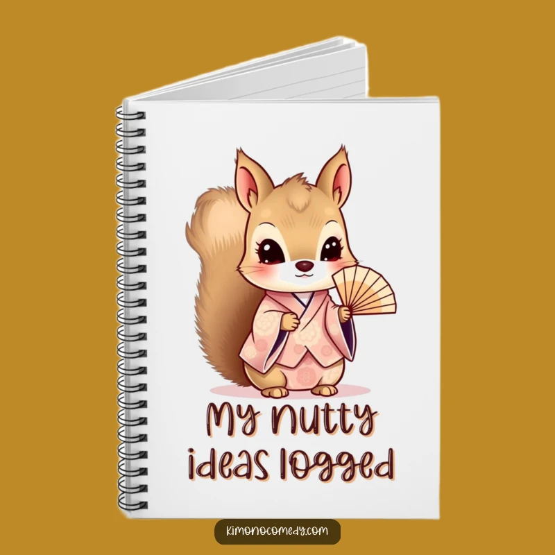 Funny Kawaii Squirrel Notebook: Fan Kimono Thoughts, Perfect Creative Gift!