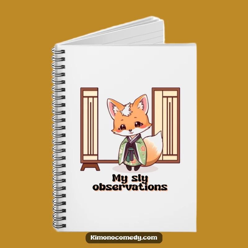 Funny Fox Kimono Screen Notebook: Capture Ideas with Mysterious Charm