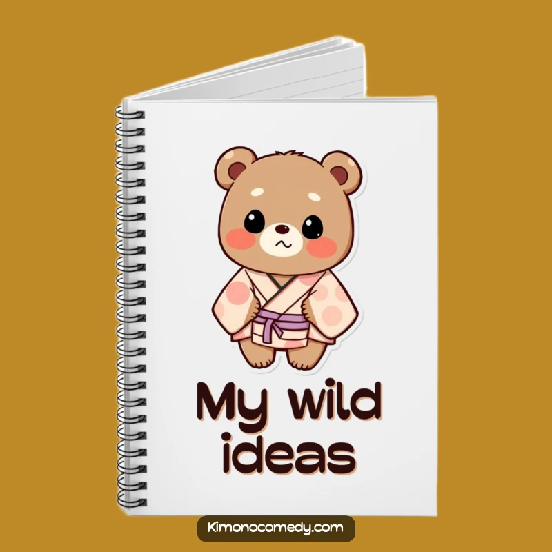 Funny Bear Kimono Notebook: Jot Down Ideas with Surprised Flair and Humor