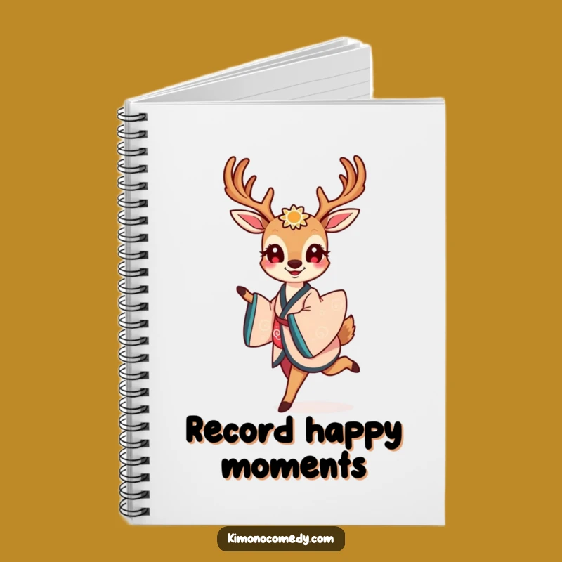 Funny Deer Kimono Notebook: Jot Down Elegant Thoughts with Kawaii Joy, Perfect Funny Gift!