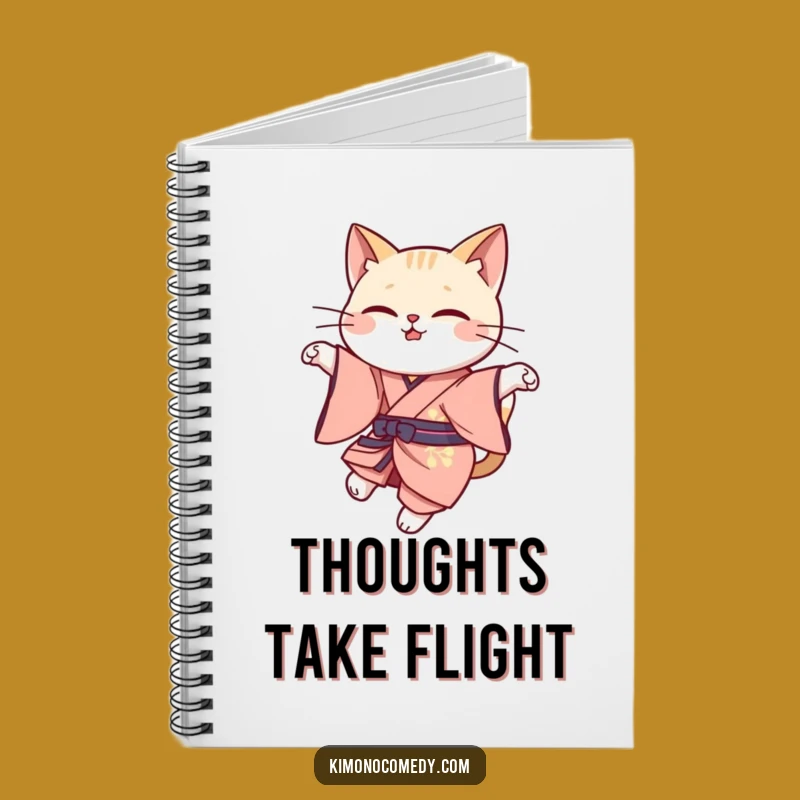Funny Cat Leap Notebook: Kawaii Elegant Journal, Graceful Cat Gift