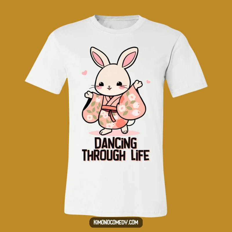 Funny Kawaii Rabbit Dance T-Shirt - Lively & Chic Funny Gift