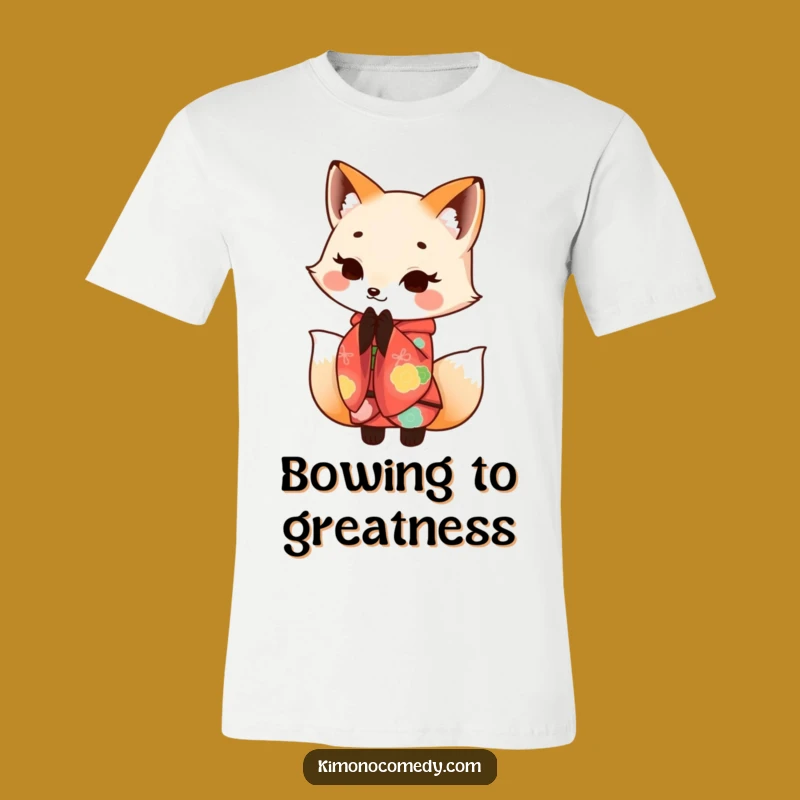 Funny Kawaii Fox Kimono Bow T-Shirt - Stylish & Humorous Funny Gift