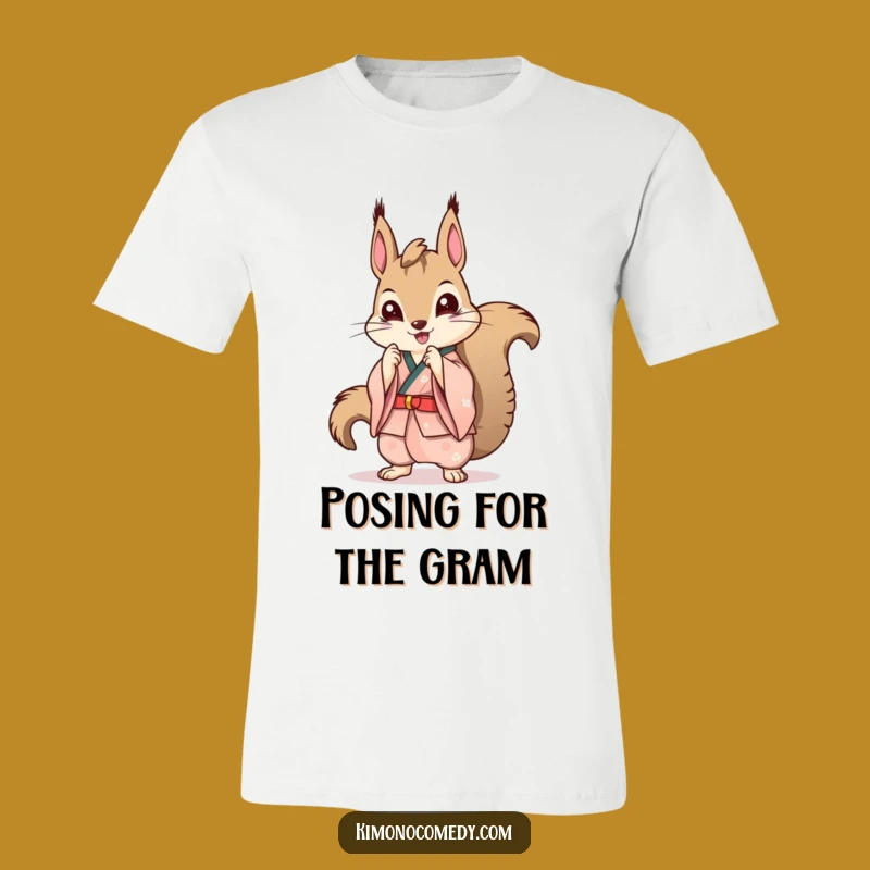 Funny Kawaii Squirrel Kimono T-Shirt: Fashionable & Humorous Style