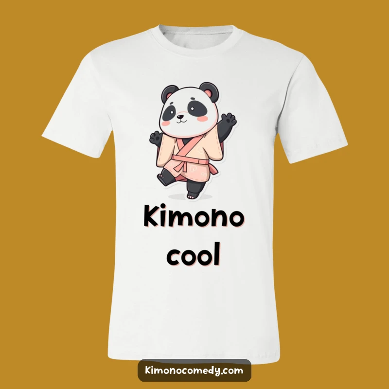 Funny Panda Kimono T-Shirt: Playful Bear Tee, Hilarious Vibrant Gift