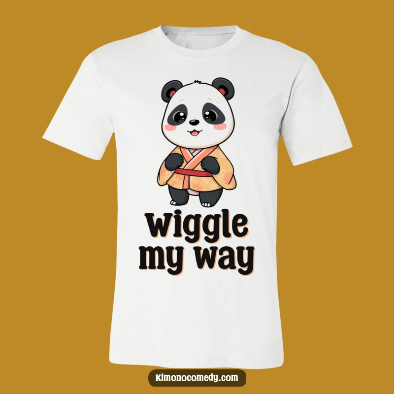 Funny Panda Kimono T-Shirt, Silly Wiggling Tee, Playful Gift