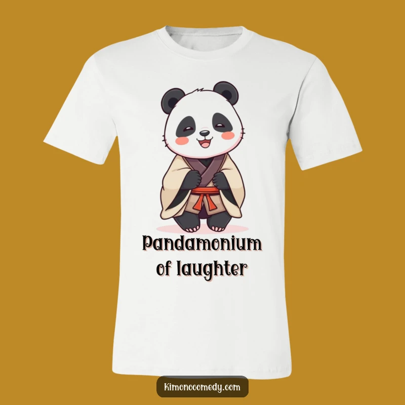 Funny Panda Kimono Laugh T-Shirt: Dignified Character Tee, Perfect Joyful Gift Apparel