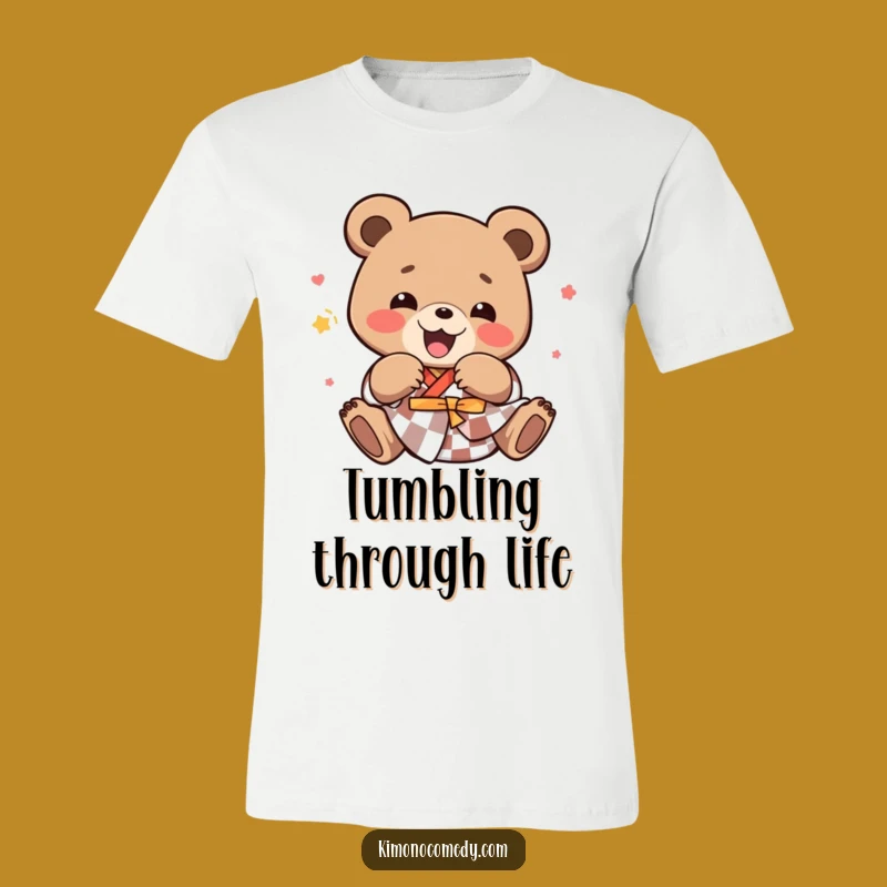 Funny Kawaii Bear Kimono T-Shirt - Hilarious Tumbling Joyful Gift