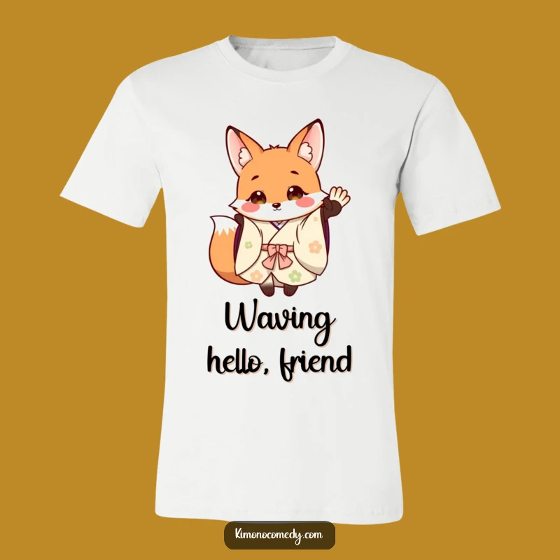 Funny Fox Kimono T-Shirt: Spread Joy with Woodland Charm and Humorous Style