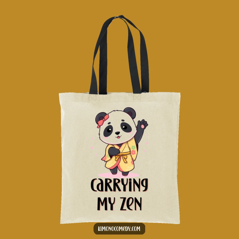 Funny Panda Kimono Tote Bag: Carry Your Essentials with Playful Style and Humor