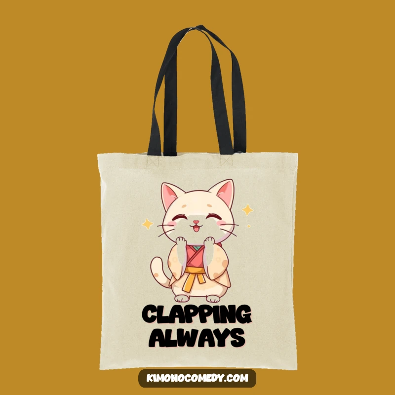 Funny Kawaii Kimono Cat Clap Bag - Stylish & Humorous Tote