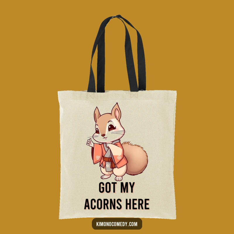 Funny Kawaii Squirrel Kimono Tote Bag: Stylish Accessory for Anime Fans