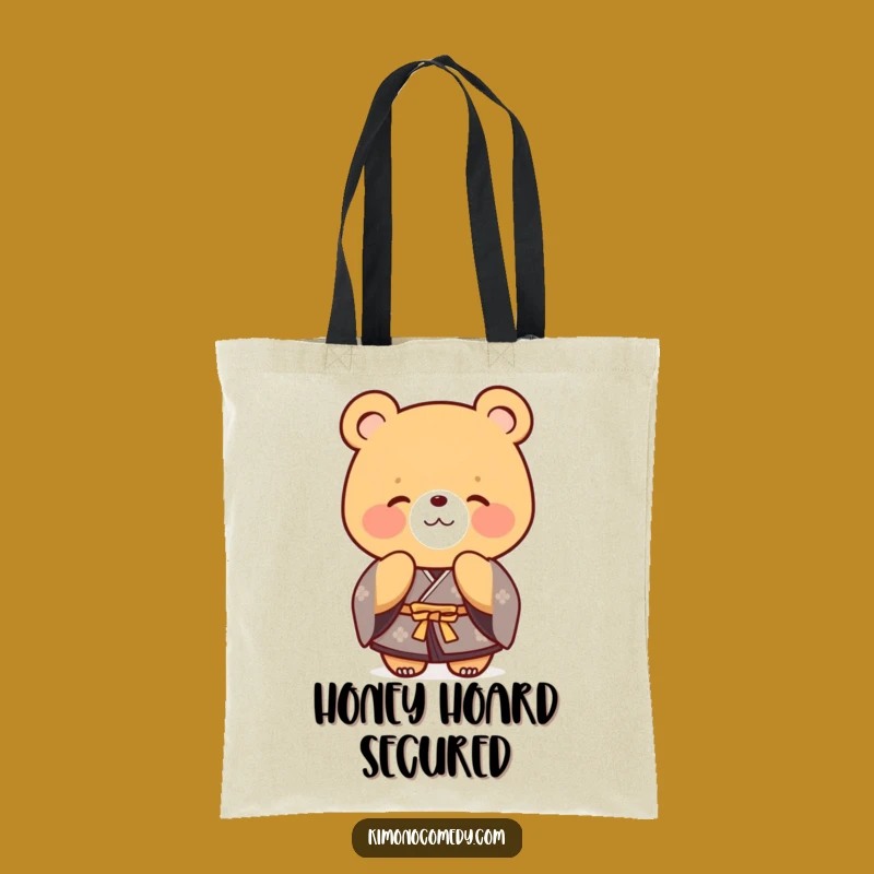 Funny Bear Kimono Tote Bag, Polite Carry-all, Gentle Giant Gift